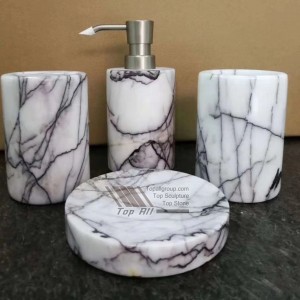 Quality Inspection for Garden Pavilion Gazebo - Nature Marble Bath Accessory Set TASC-012 – Top All Group