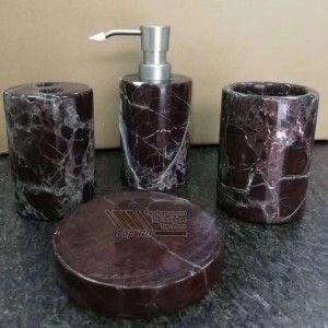 Red Marble Bathroom Kit TASC-015