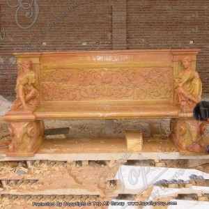 Marble Garden Bench Outdoor Marble Bench Antique Hand Carved Bench TAMB-024