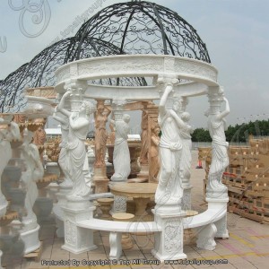 Marble Gazebo With Irom Dome TAGG-024