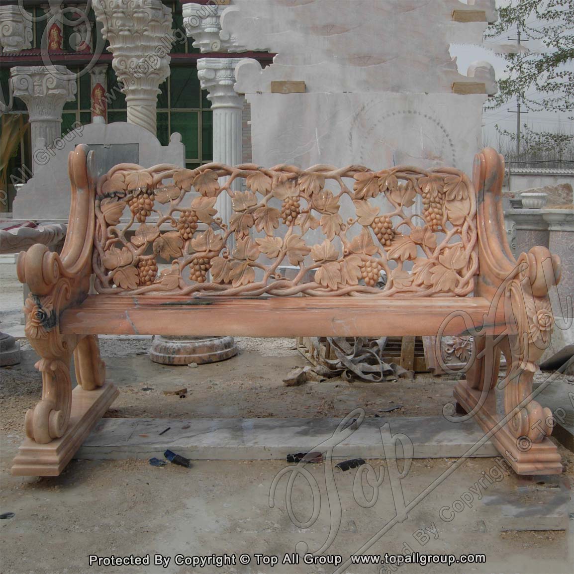 Marble Stone Garden Bench And Chairs