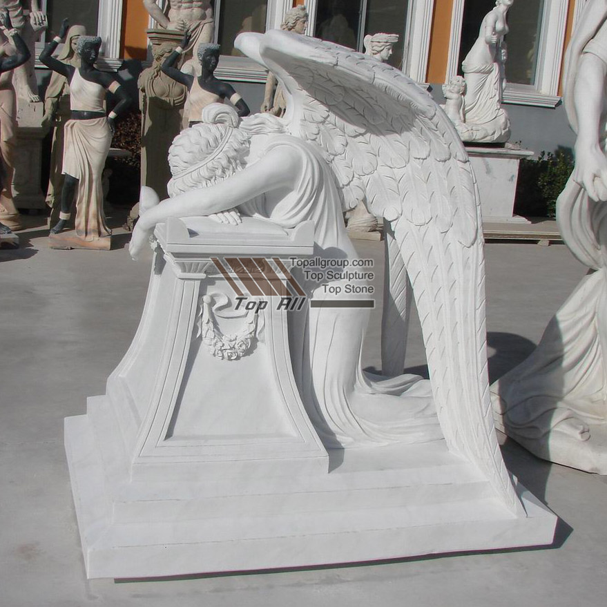 OEM manufacturer Stone Egg-Shape Bathtub -
 Marble Weeping Angel Statue TSAS-008 – Top All Group