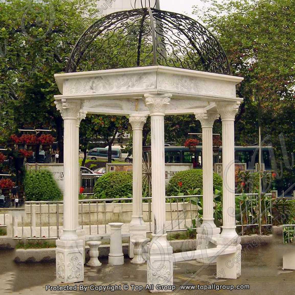 Marble column gazebo TAGG-030 Featured Image