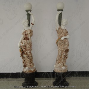 Marmorfigur statue med lampe TALP-009