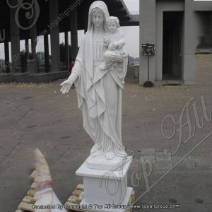 Mary med Bady marmor statue TARS016