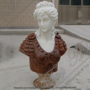 Estàtua de bust femení de marbre blanc europeu d'estil modern TABS-070