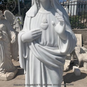 Mėnesio statula Mergelės Marijos marmurinė skulptūra TARS038