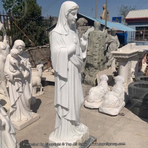 Mėnesio statula Mergelės Marijos marmurinė skulptūra TARS038