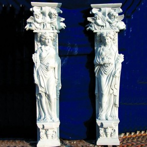 Natural Marble Figure Statue Pillar Design TAMC-047