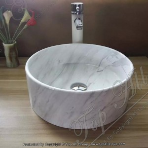 Lavabo de forme ronde en marbre naturel TASS-040