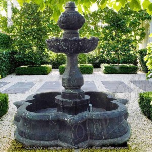 Naravni vrtni vodnjak iz črnega marmorja TAGF-23