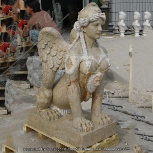 نیچر یلو ماربل فلائی شیر کا مجسمہ TAAS-009