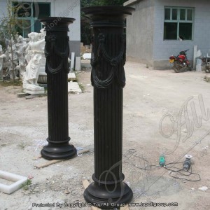 Columna romana de mármol negro natural TAMC-019