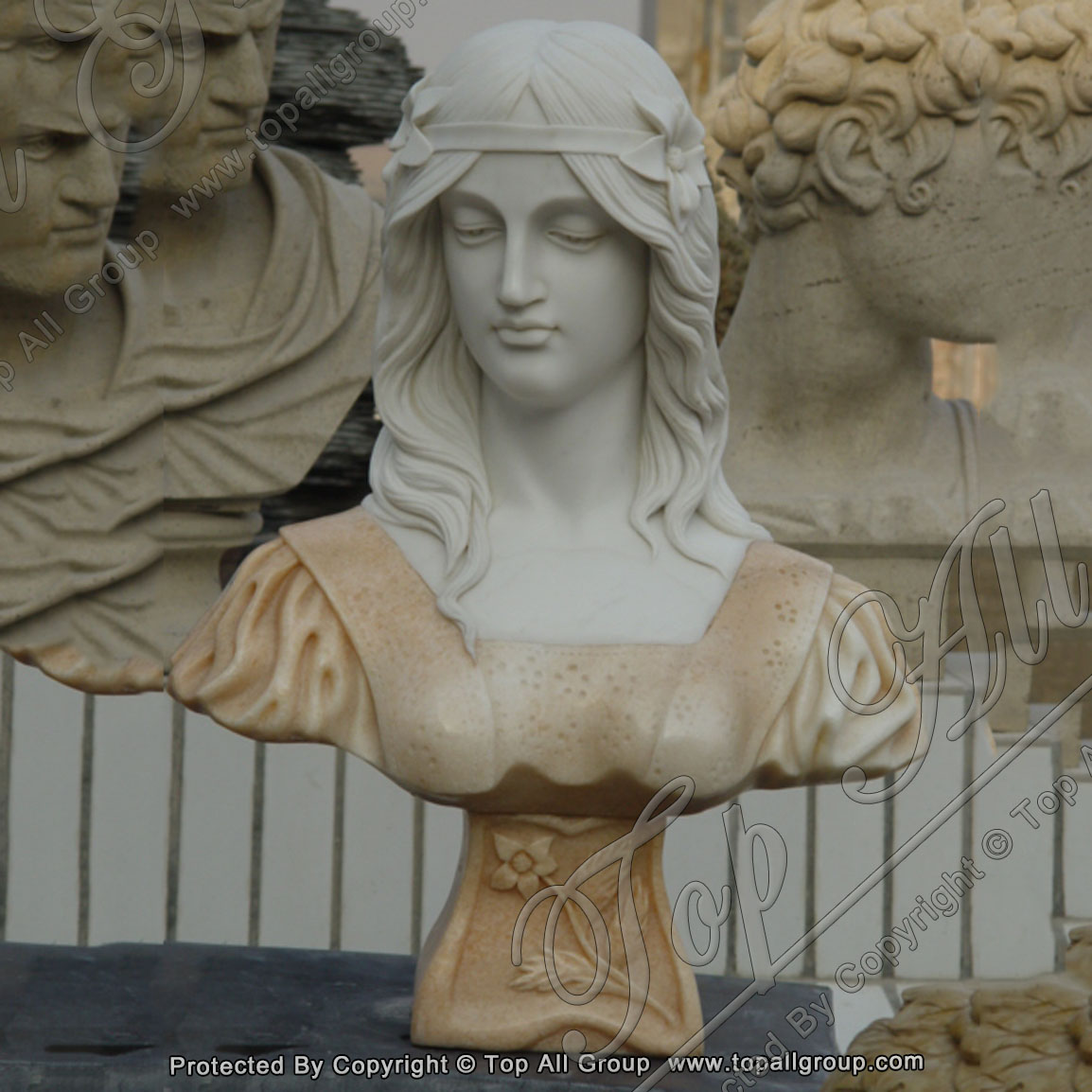 Nature marble women bust statue