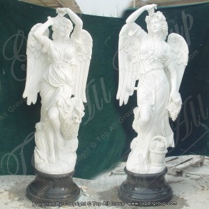 Nature white marble four season angel statue TPFSS-038