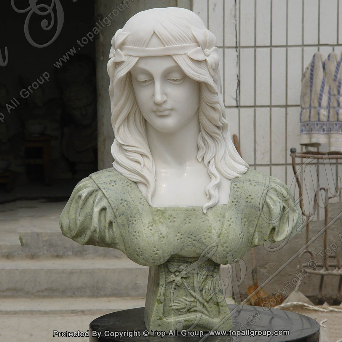 New Product Life Size Marble Beautiful Lady Bust Statue