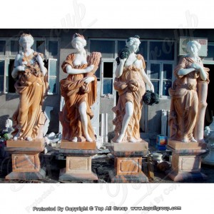 Outdoor Garden Mixed Color Marble Four Seasons Statue TPFSS-045