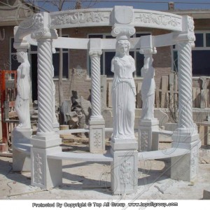 Outdoor Round Antique Marble Gazebo TAGG-042