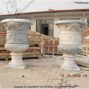 Outdoor stone marble flower pot TAFV-013