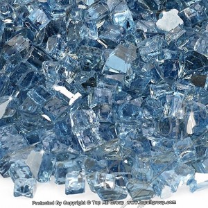 1/4 "Pacific Blue Reflective Fire Glass