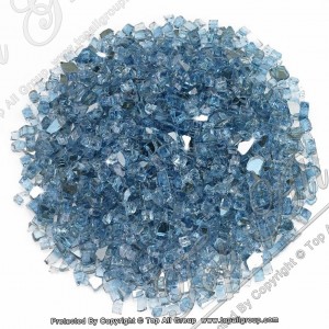 1/4 "Pacific Blue Reflective Fire Glass