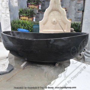 Polished Black Marble Bathtub TABT-027