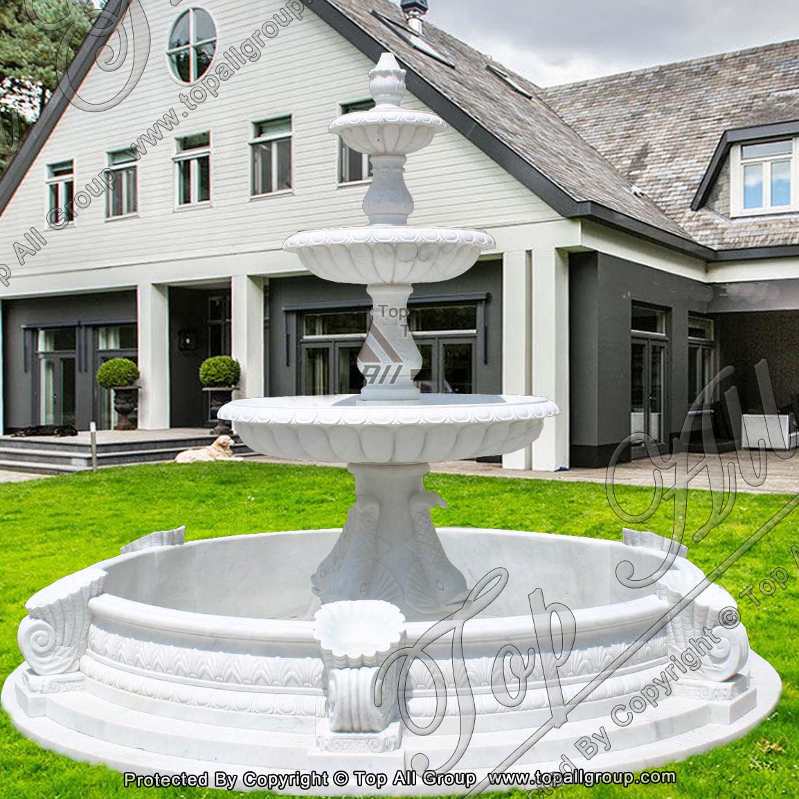 Popular White Marble Water Fountain