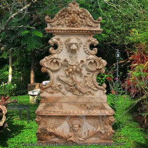Red Marble Garden Wall Fountain TAGF-64