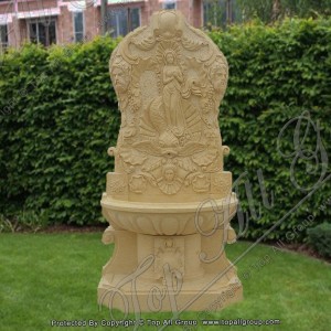 Factory Supply China Garden Antique Carved Stone Wall Water Fountain for Sale