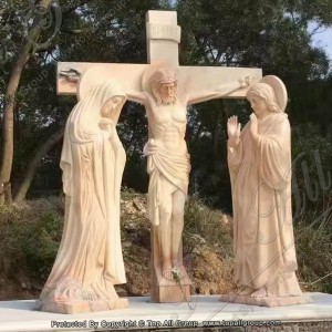 Religious statues of crucifix Jesus on cross TARS032