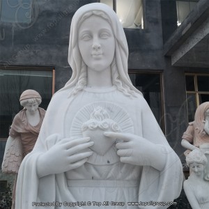Μαρμάρινο άγαλμα της Ιερής Καρδιάς της Μαρίας TARS030