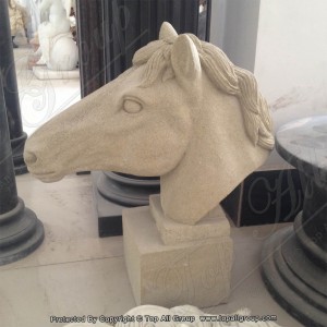 Sandstone-horse-head-statue TAAS-002