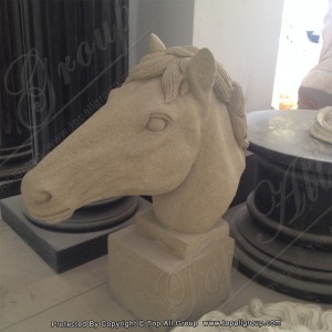 Sandstone-horse-head-statue TAAS-002