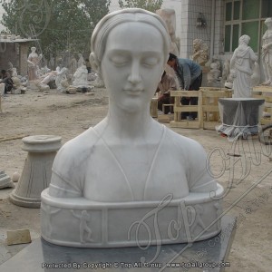 Buste de tête de statue de marbre de sculpture en pierre pour la décoration à la maison TABS-058