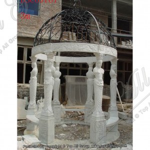 Stone garden products carved natural marble gazebo TAGG-046
