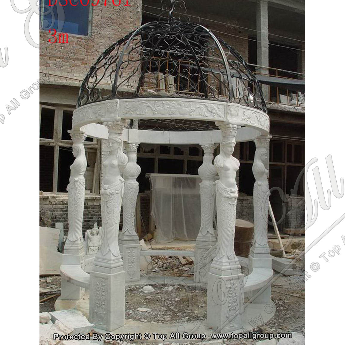 Stone garden products carved natural marble gazebo
