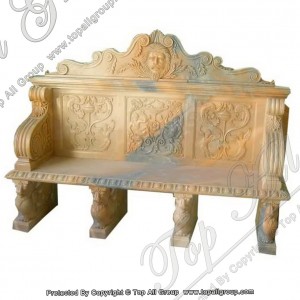 Salon Lambun Bench Marble Memorial Benches Tsohuwar Lambun Dutse Na Siyarwa TAMB-013