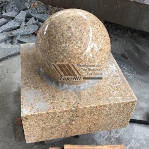 Yellow Granite Rolling Sphere Fountain TASBF-013