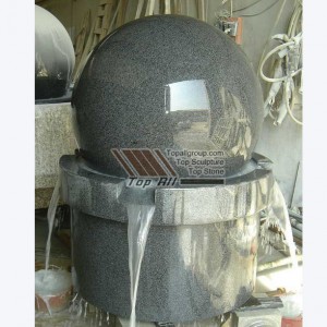Hot New Products Stone Base Column - Gray Granite Ball Fountain For Square Project TASBF-017 – Top All Group