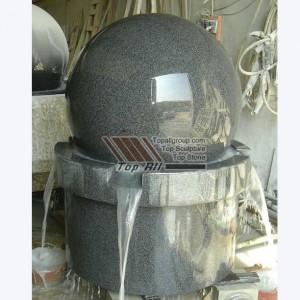 Gray Granite Ball Fountain Para sa Square Project TASBF-017