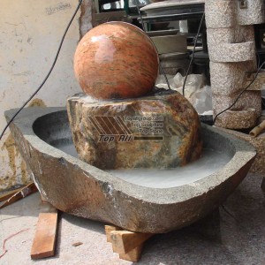 Small Stone Ball Fountain With Pool TASBF-021