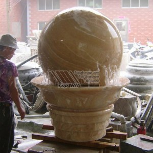 Kinaiyahan Yellow Marble Ball Fountain TASBF-026