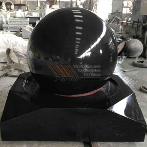 Absolute Black Granite Stone Ball Fountain TASBF-030