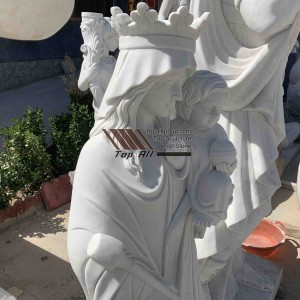 Virgin Mary with Baby Marble Sculpture TARS020