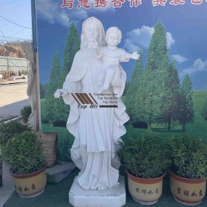 ʻO Virgin Mary me Iesu Baby Marble Statue TARS024