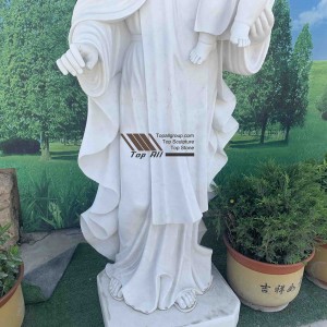 Virgin Mary with Jesus Baby Marble Statue TARS024