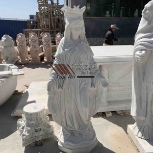 Welcome hand out garden Virgin Mary Marble Statue TARS021