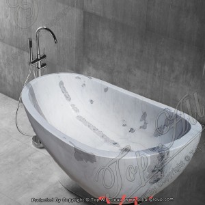 Marmor White Grey Free Stans Bathtub TABT-XXXI "