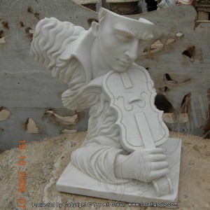 Vit marmor abstrakt figur staty TAAS-005