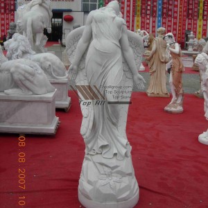 White Marble Angel Statue TSAS-013